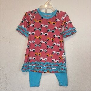 Kozi and Co old car bamboo Capri pants and top, size 0-3 months